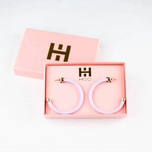 NEW HOO HOOPS women's hoop earrings in lavender